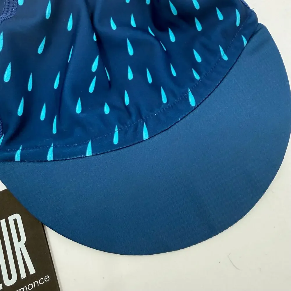 Coeur Thermal Cycling Cap One Size NWT Puddles Raindrop Hat Triathlon Sports NWT